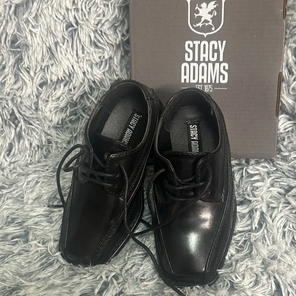 Stacy Adams Kids Black Patent Moccasin Dress Shoes